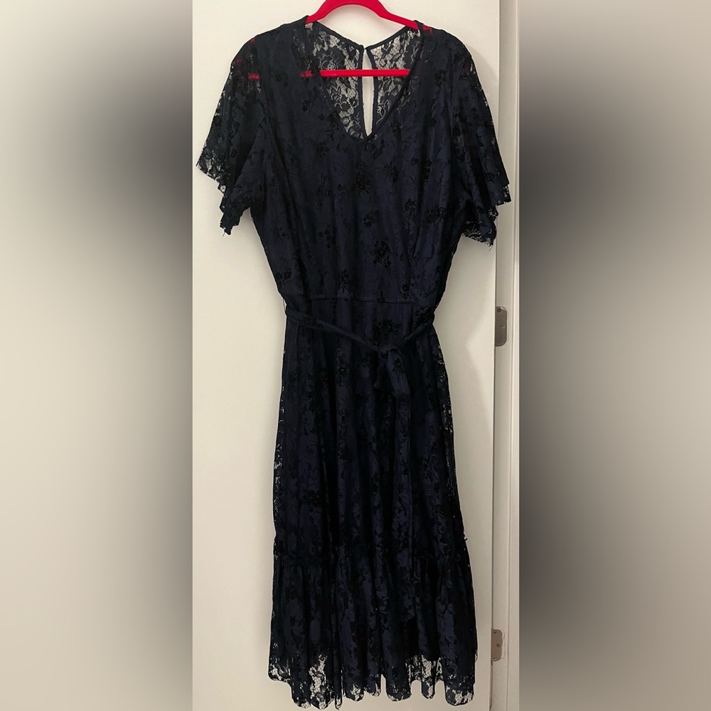 Lane Bryant Lace Dress 24 Blue Black